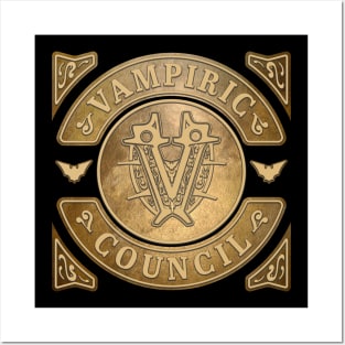 Vampiric Council Brass Emblem Posters and Art